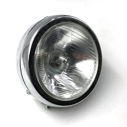 Details About Retro 6" Motorcycle Headlight Headlamp Beam Chrome for Honda Suzuki Gn 125, product view 02