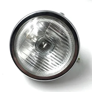 Details About Retro 6" Motorcycle Headlight Headlamp Beam Chrome for Honda Suzuki Gn 125, product view 08