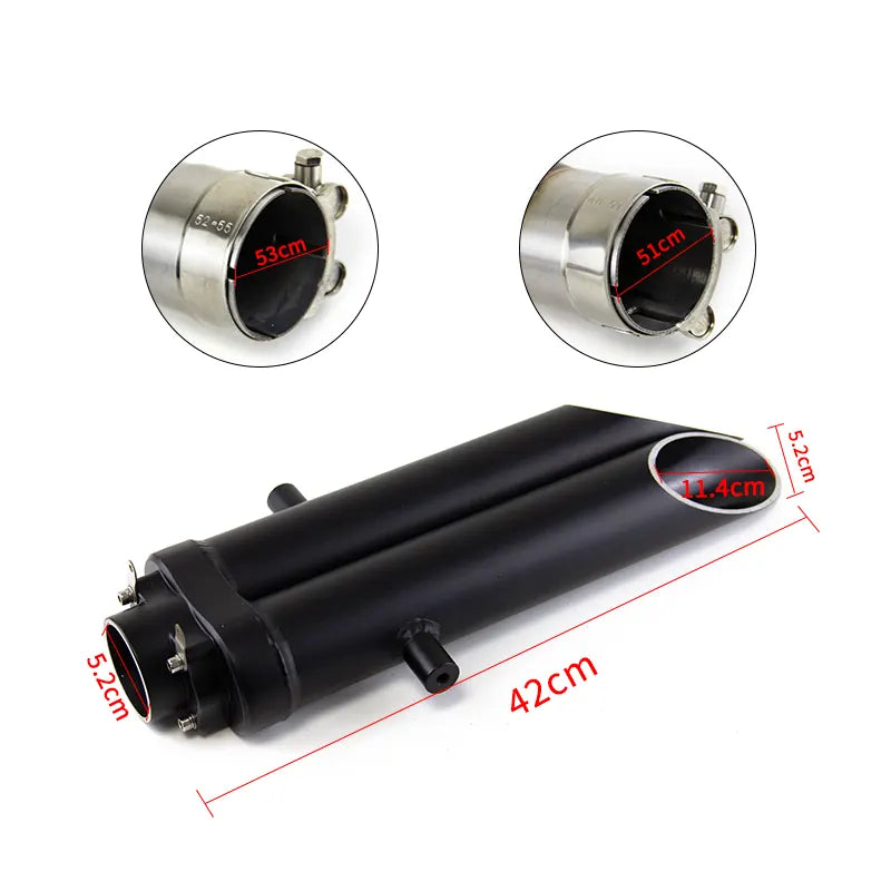 Exhaust System Muffler Tips Tail Link Pipe Black for Honda CBR600RR F5 2005-2023, product view 02