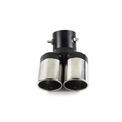 Factory-direct Sale of Automotive Standard Tailpipes Modified Exhaust Pipe Tailpipes, 63mm Double-tube Stainless Steel, product view 01
