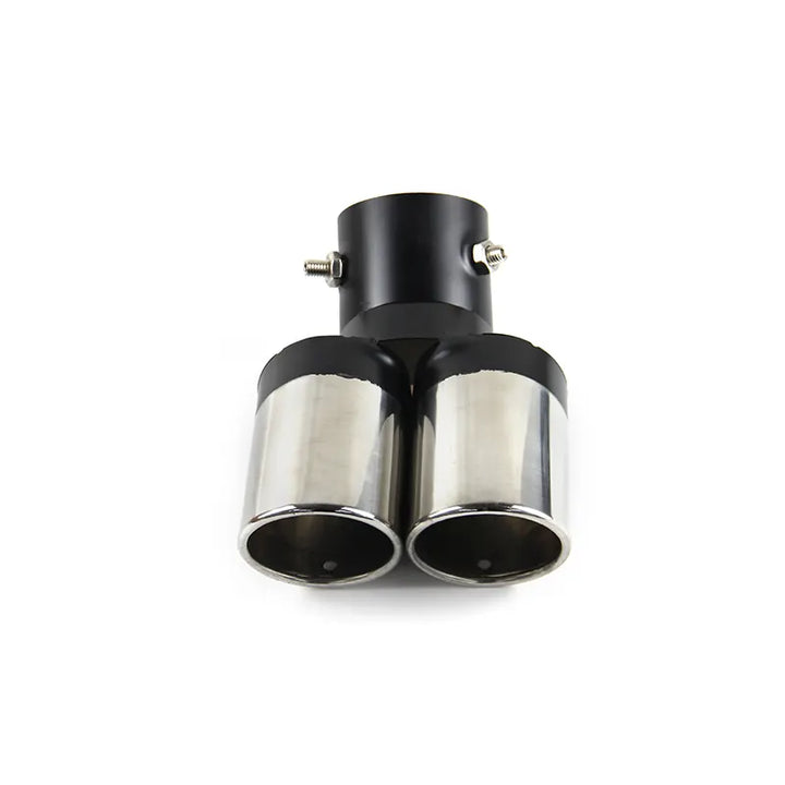 Factory-direct Sale of Automotive Standard Tailpipes Modified Exhaust Pipe Tailpipes, 63mm Double-tube Stainless Steel, product view 01