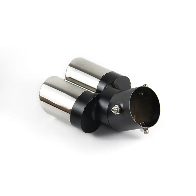 Factory-direct Sale of Automotive Standard Tailpipes Modified Exhaust Pipe Tailpipes, 63mm Double-tube Stainless Steel, product view 04