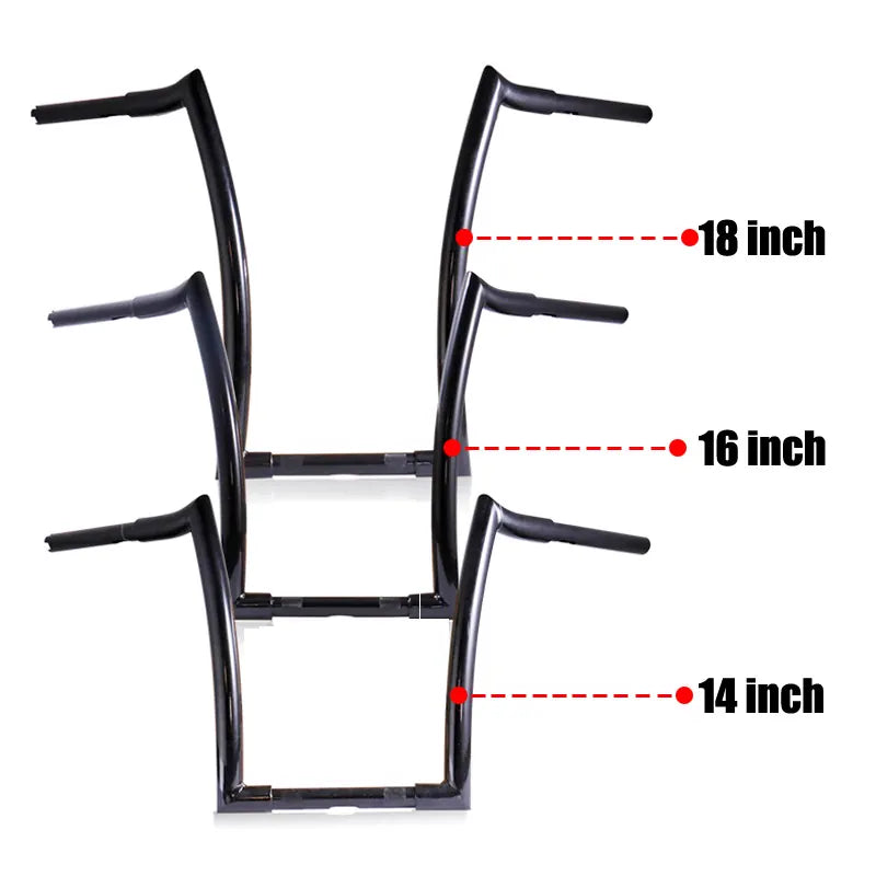 Factory Wholesale 14/16/18inch 25mm 1" Motorcycle Ape Hanger Handle Bar Handlebar for Harley Motorcycles, product view 02