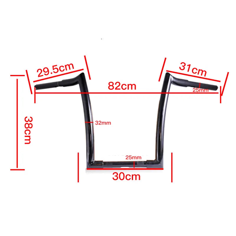 Factory Wholesale 14/16/18inch 25mm 1" Motorcycle Ape Hanger Handle Bar Handlebar for Harley Motorcycles, product view 03