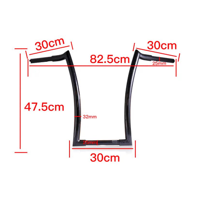 Factory Wholesale 14/16/18inch 25mm 1" Motorcycle Ape Hanger Handle Bar Handlebar for Harley Motorcycles, product view 04