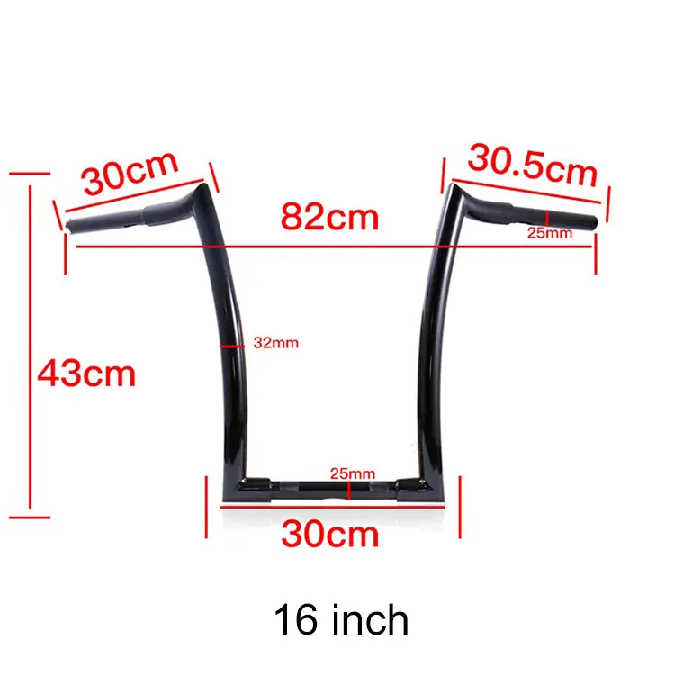 Factory Wholesale 14/16/18inch 25mm 1" Motorcycle Ape Hanger Handle Bar Handlebar for Harley Motorcycles, product view 08