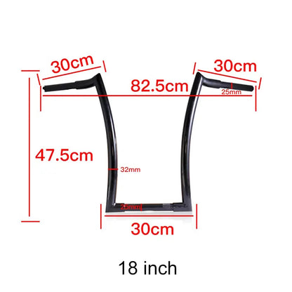 Factory Wholesale 14/16/18inch 25mm 1" Motorcycle Ape Hanger Handle Bar Handlebar for Harley Motorcycles, product view 09