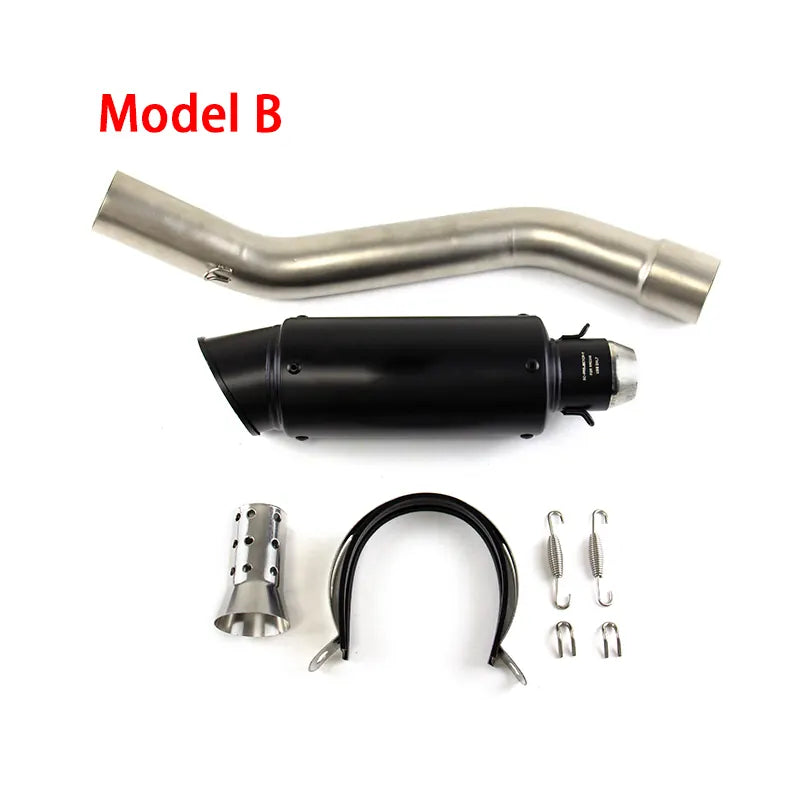 Fit Kawasaki Ninja ZX10R 2009-2018 Slip on System Exhaust Mid Pipe Black Muffler, product view 02