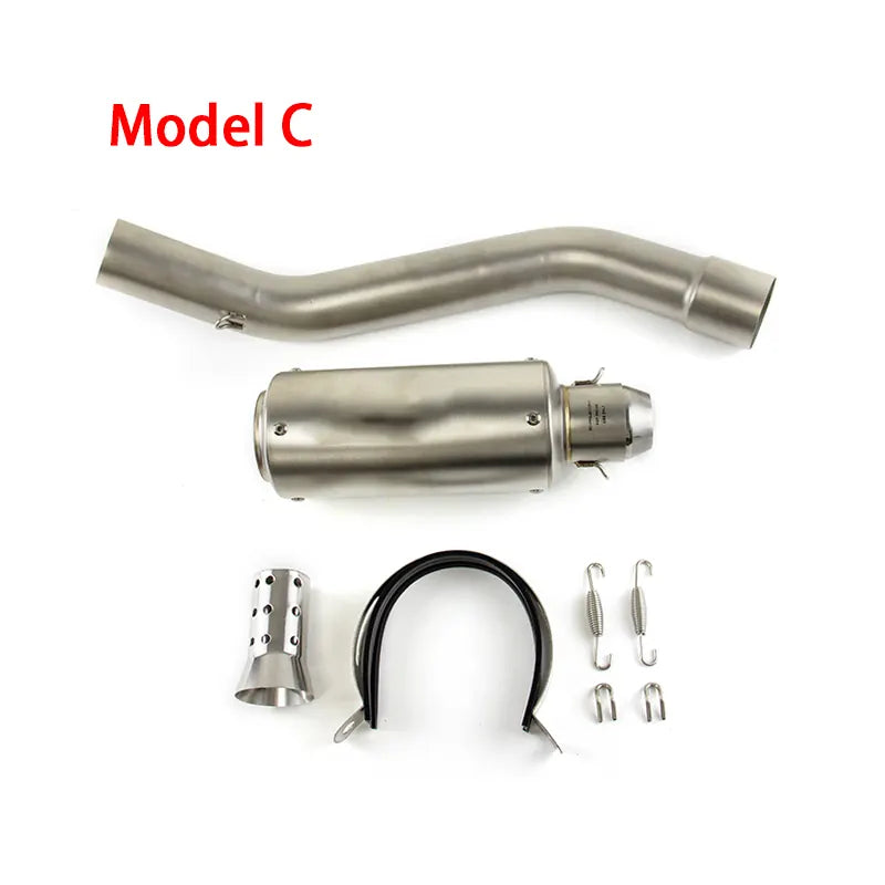 Fit Kawasaki Ninja ZX10R 2009-2018 Slip on System Exhaust Mid Pipe Black Muffler, product view 03
