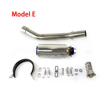Fit Kawasaki Ninja ZX10R 2009-2018 Slip on System Exhaust Mid Pipe Black Muffler, product view 05