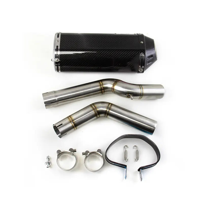 For Honda CBR600RR F5 2005-2023 Exhaust System Kit Mid Link Pipe Carbon Muffler, product view 03