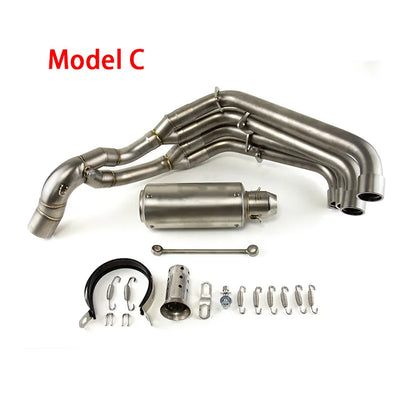 For Honda CBR650R CBR650F CB650F CB650R 2014-2023 Exhaust Link Pipe Muffler Tips Slip on System, product view 05