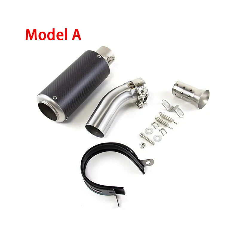 For Kawasaki Ninja ZX4R ZX4RR 2023-2025 Exhaust Tips Carbon Muffler Mid Link Pipe, product view 03