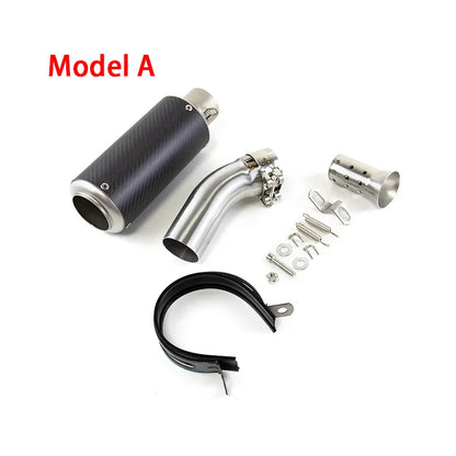 For Kawasaki Ninja ZX4R ZX4RR 2023-2025 Exhaust Tips Carbon Muffler Mid Link Pipe, product view 03