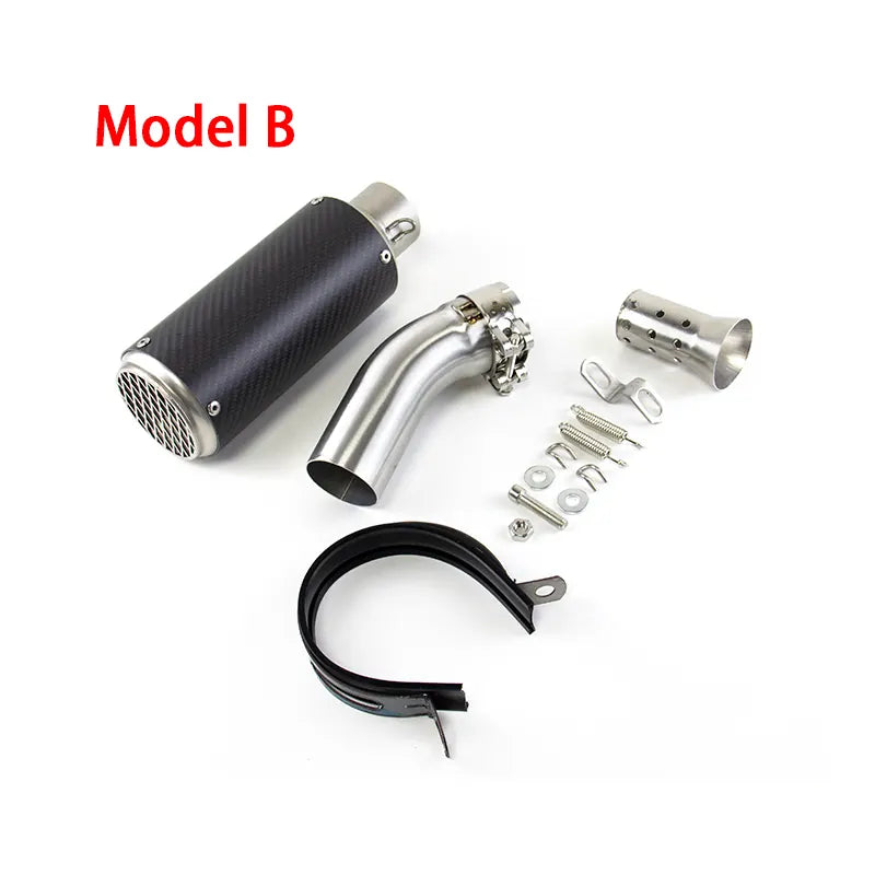 For Kawasaki Ninja ZX4R ZX4RR 2023-2025 Exhaust Tips Carbon Muffler Mid Link Pipe, product view 04