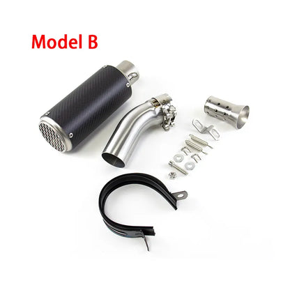 For Kawasaki Ninja ZX4R ZX4RR 2023-2025 Exhaust Tips Carbon Muffler Mid Link Pipe, product view 04