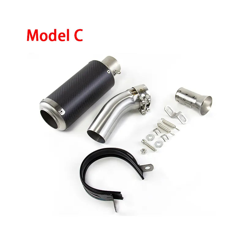 For Kawasaki Ninja ZX4R ZX4RR 2023-2025 Exhaust Tips Carbon Muffler Mid Link Pipe, product view 05