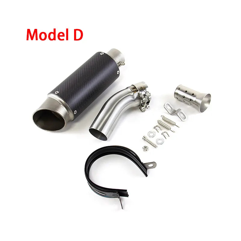 For Kawasaki Ninja ZX4R ZX4RR 2023-2025 Exhaust Tips Carbon Muffler Mid Link Pipe, product view 06