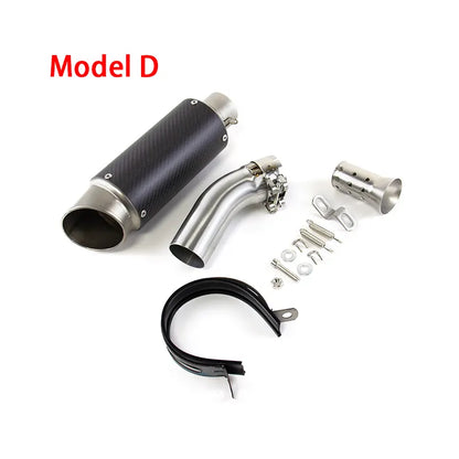 For Kawasaki Ninja ZX4R ZX4RR 2023-2025 Exhaust Tips Carbon Muffler Mid Link Pipe, product view 06