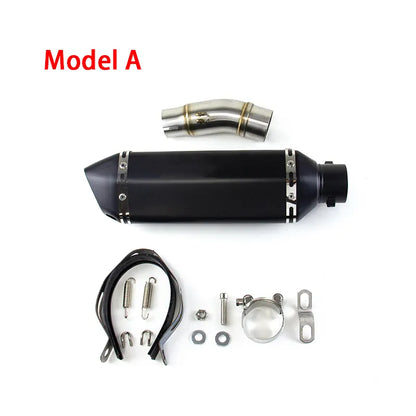 For Kawasaki Z400 Ninja 400 2017-2025 Kawasaki Z500 Ninja 500 2017-2025 Modified Exhaust Mid Link Pipe Slip on Stock, product view 01