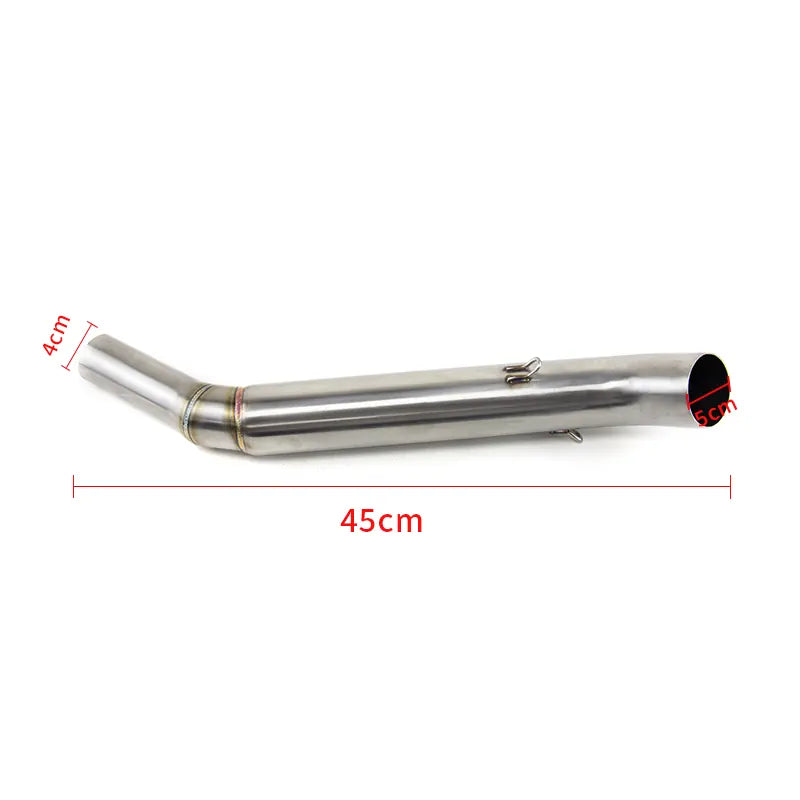 For NS200 Bajaj Pulsar NS200 NS 200 Exhaust Mid Pipe Motorcycle Pitbike Slip on Stainless Steel Connect Tube, product view 02