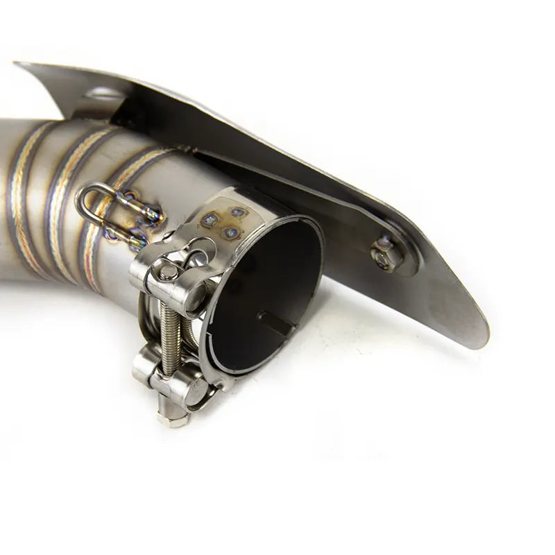 For Suzuki GSXR1000 GSXR1000R 2012-2025 SV1000 Stainless Steel Exhaust Mid Pipe Slip on Muffler Black, product view 01