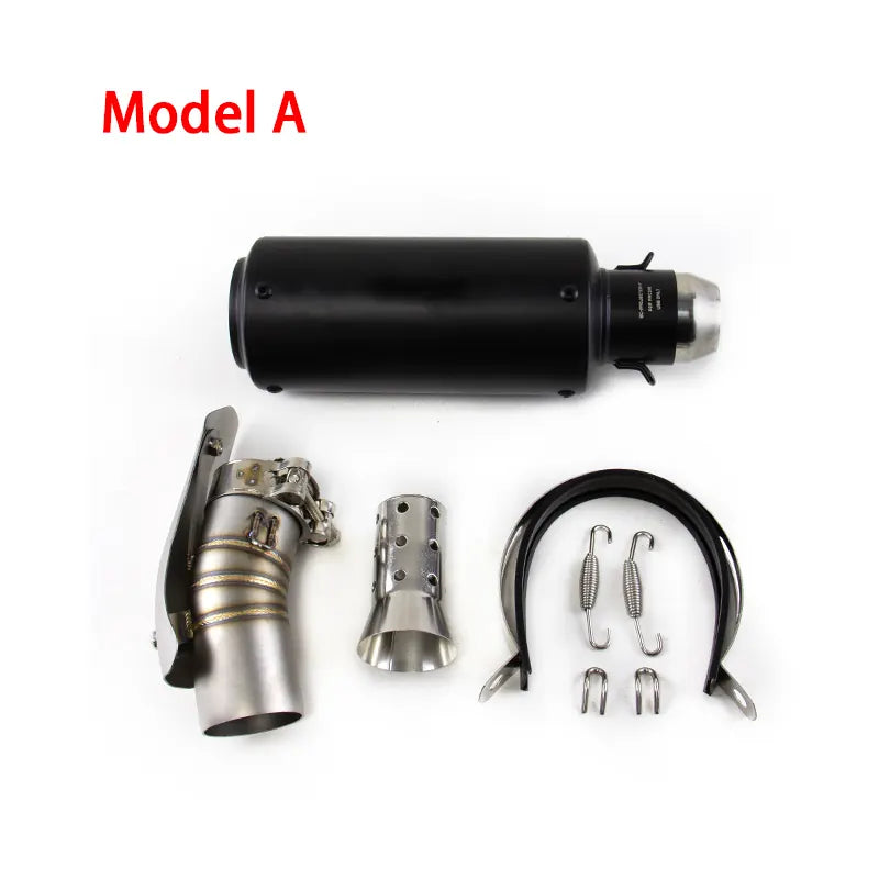 For Suzuki GSXR1000 GSXR1000R 2012-2025 SV1000 Stainless Steel Exhaust Mid Pipe Slip on Muffler Black, product view 03