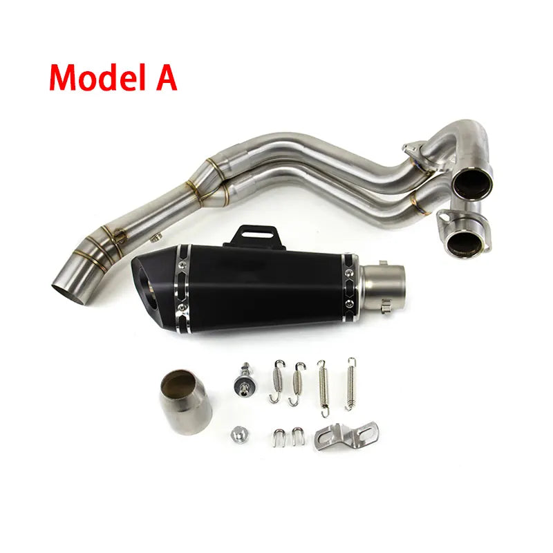 For Yamaha MT-07 2014-2025 Yamaha YZF R7 2021-2025 Yamaha XSR700 2015-2024 Exhaust Link Pipe Muffler Tips Slip on, product view 04