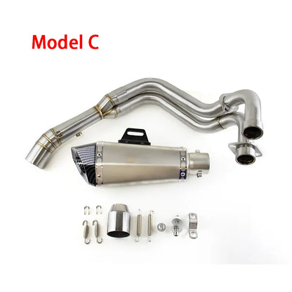 For Yamaha MT-07 2014-2025 Yamaha YZF R7 2021-2025 Yamaha XSR700 2015-2024 Exhaust Link Pipe Muffler Tips Slip on, product view 06