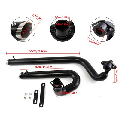 For Yamaha VStar400 VStar650 XVS650 XVS400 DS650 Vstar XVS DS 650 400 Motorcycle Exhaust Modify Front Link Pipe 51mm, product view 02