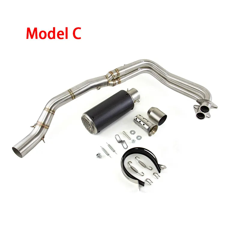 For Yamaha YZF R3/R25 2015-2024 Yamaha MT-03/25 2016-2024 Carbon Exhaust Link Pipe Muffler Tips Slip on System, product view 03