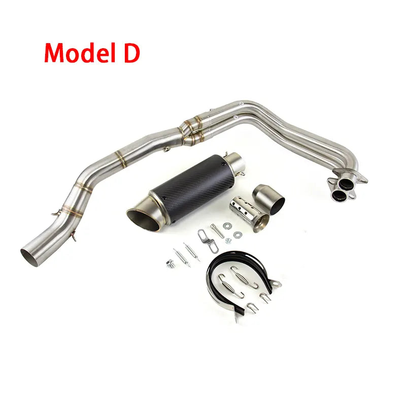 For Yamaha YZF R3/R25 2015-2024 Yamaha MT-03/25 2016-2024 Carbon Exhaust Link Pipe Muffler Tips Slip on System, product view 04
