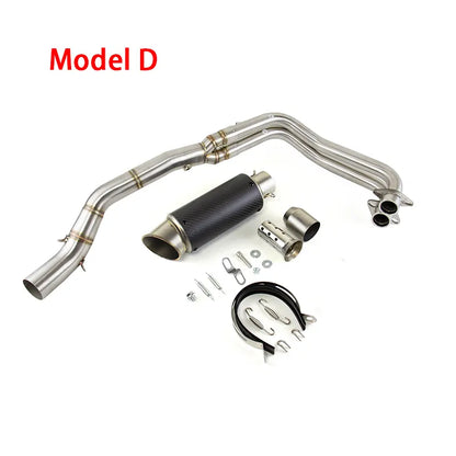 For Yamaha YZF R3/R25 2015-2024 Yamaha MT-03/25 2016-2024 Carbon Exhaust Link Pipe Muffler Tips Slip on System, product view 04
