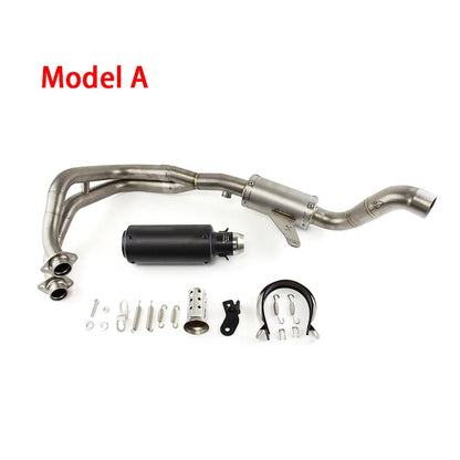 For Yamaha YZF R7 2021-2024 Years Modified Exhaust Mid Link Pipe Slip on Stock Muffler, product view 03