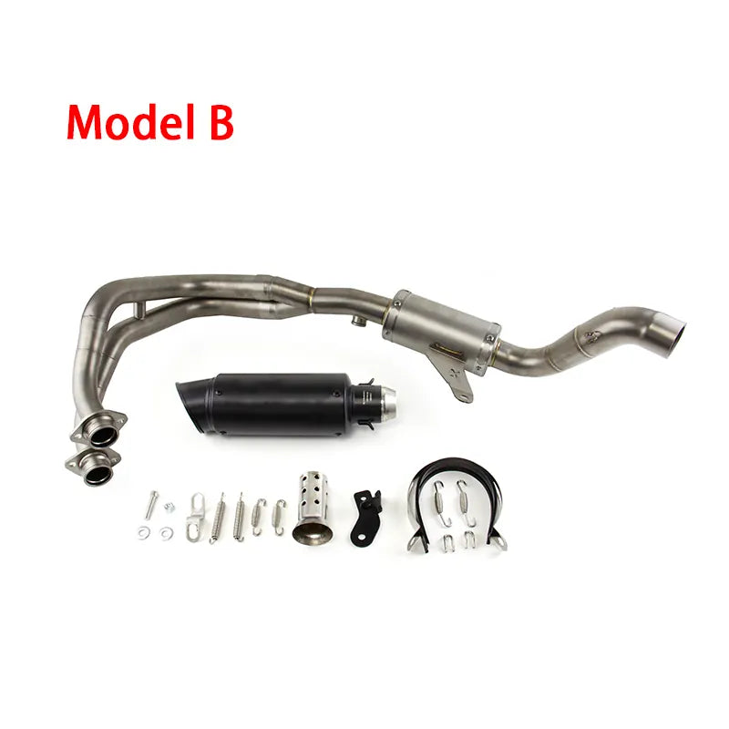 For Yamaha YZF R7 2021-2024 Years Modified Exhaust Mid Link Pipe Slip on Stock Muffler, product view 04