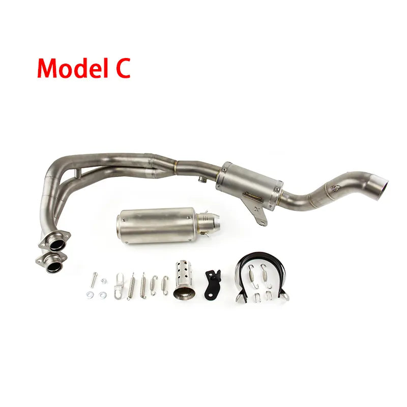 For Yamaha YZF R7 2021-2024 Years Modified Exhaust Mid Link Pipe Slip on Stock Muffler, product view 05