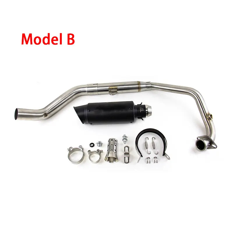 Full System for CF-Moto 300NK 300SR 300SS 250SR Black Muffler Exhaust Front Pipe, product view 03