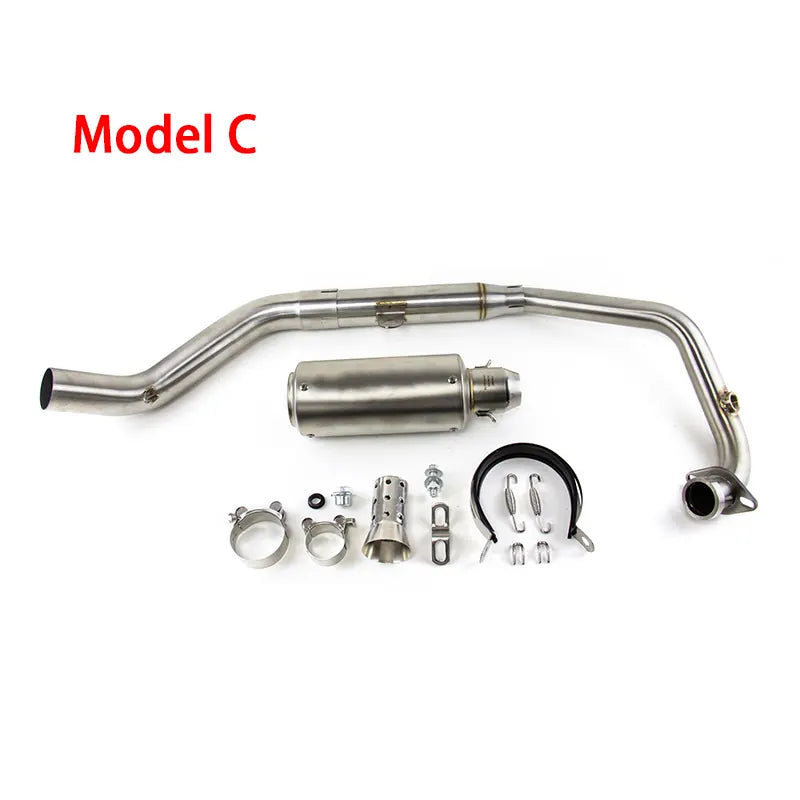 Full System for CF-Moto 300NK 300SR 300SS 250SR Black Muffler Exhaust Front Pipe, product view 04