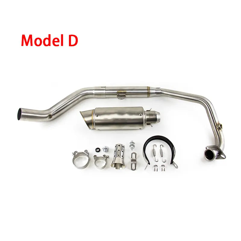 Full System for CF-Moto 300NK 300SR 300SS 250SR Black Muffler Exhaust Front Pipe, product view 05