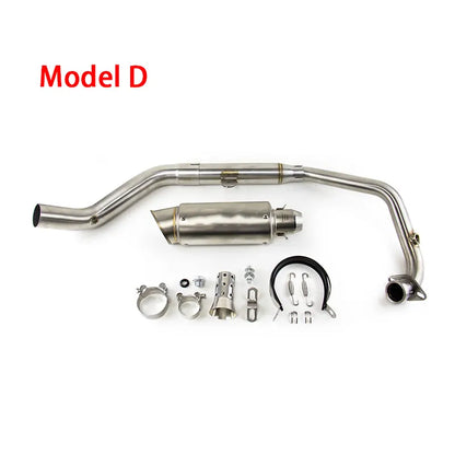 Full System for CF-Moto 300NK 300SR 300SS 250SR Black Muffler Exhaust Front Pipe, product view 05