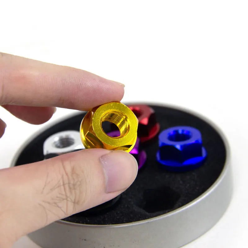High Strength Custom M8 M10 M12 M14 Hexagon Flange GR5 Ti-6al-4v Nuts for Motorcycle, product view 04