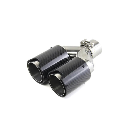 M Performance Black Carbon Fiber & Stainless Steel Muffler with Dual Tips Factory Customized Chrom Exhaust for BMW New, product view 03