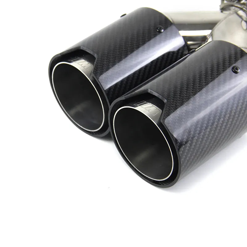 M Performance Black Carbon Fiber & Stainless Steel Muffler with Dual Tips Factory Customized Chrom Exhaust for BMW New, product view 04