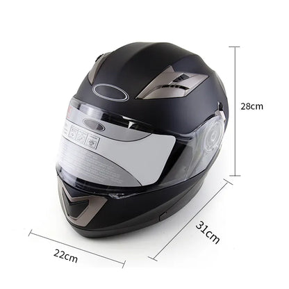 Motorbike Helmet Safety Helmet Double Lenses Protective Full Face Flip up Helmets, product view 02