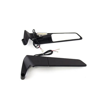 Motorbike Rotatable High Brightness Turn Signal Mirrors Motorcycle Rearview Wing Mirror With Lamp for Z900 Z650 KTM, product view 03