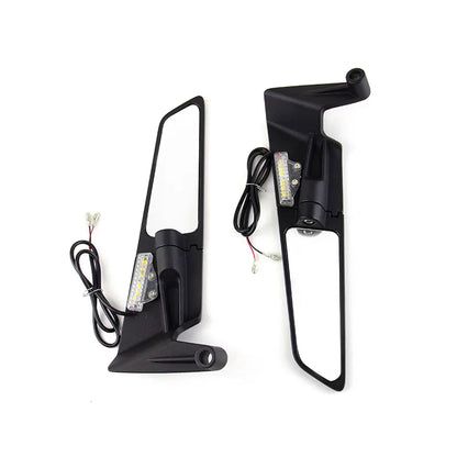 Motorbike Rotatable High Brightness Turn Signal Mirrors Motorcycle Rearview Wing Mirror With Lamp for Z900 Z650 KTM, product view 04
