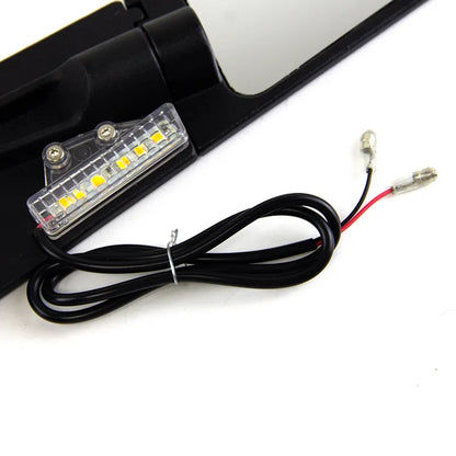 Motorbike Rotatable High Brightness Turn Signal Mirrors Motorcycle Rearview Wing Mirror With Lamp for Z900 Z650 KTM, product view 06