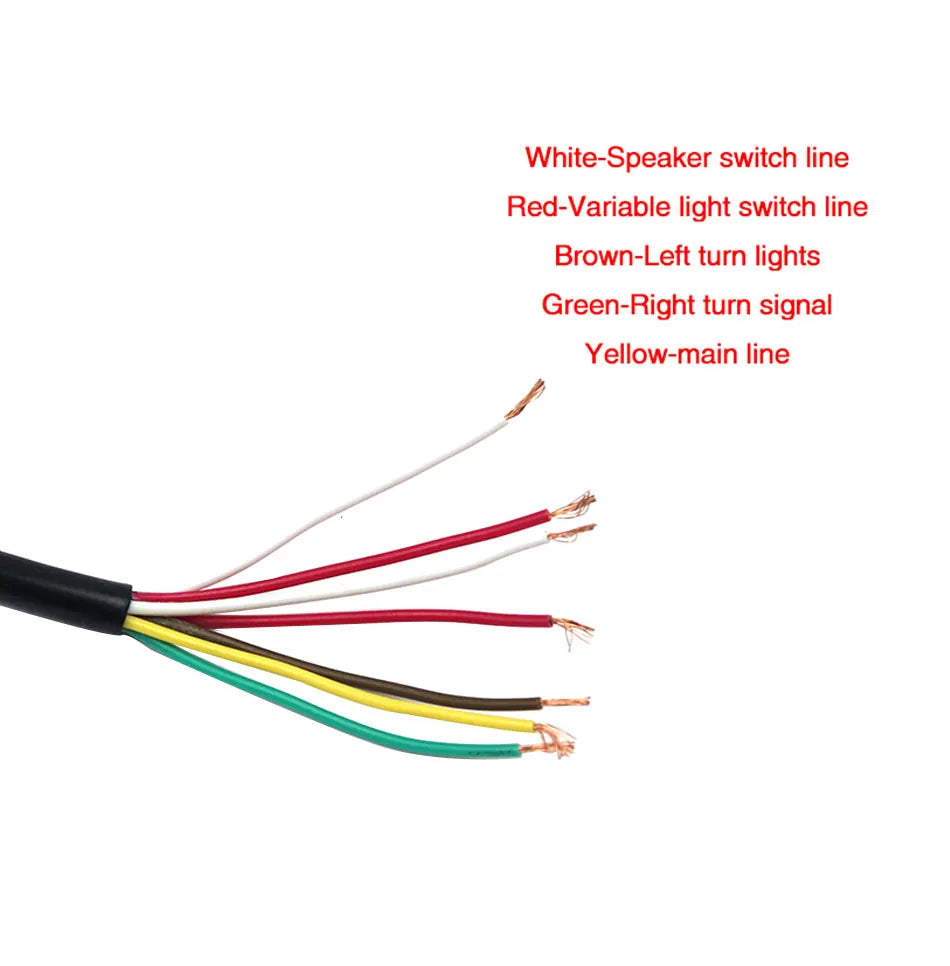 Motorcycle Bike Handle Horn Switch Faucet Lock Turn signal Switch 95cm Full Copper Steel Wire, product view 05