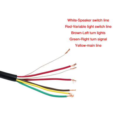 Motorcycle Bike Handle Horn Switch Faucet Lock Turn signal Switch 95cm Full Copper Steel Wire, product view 05