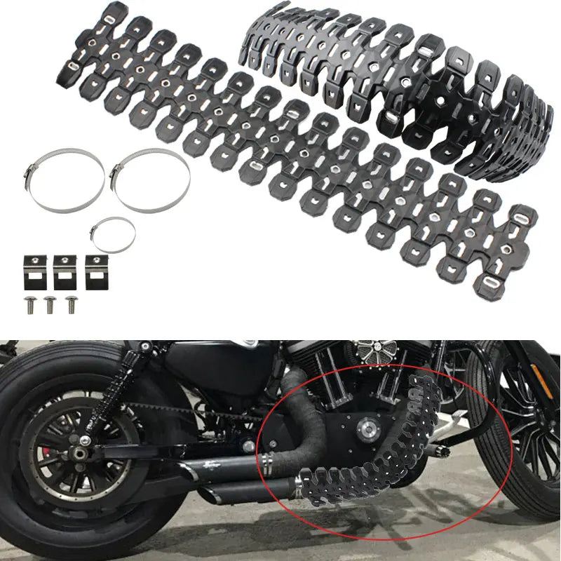 Motorcycle Bike Muffler Modified Exhaust Cover Silicone Protective Pipe Cover Heat Insulation Shield Guard, product view 05